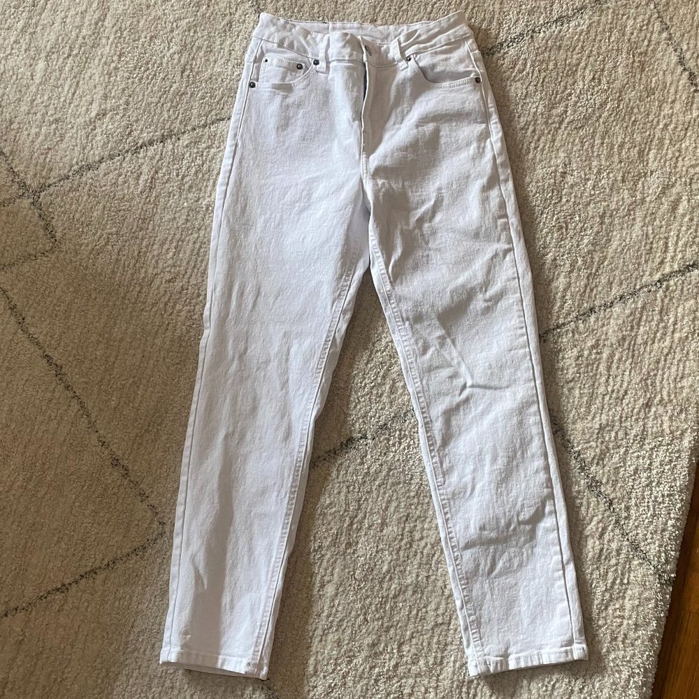 Dr Denim Slim High-Waisted White Jeans